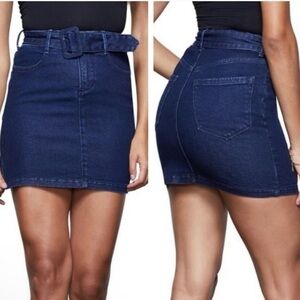 Good American Dark Blue Mini Skirt